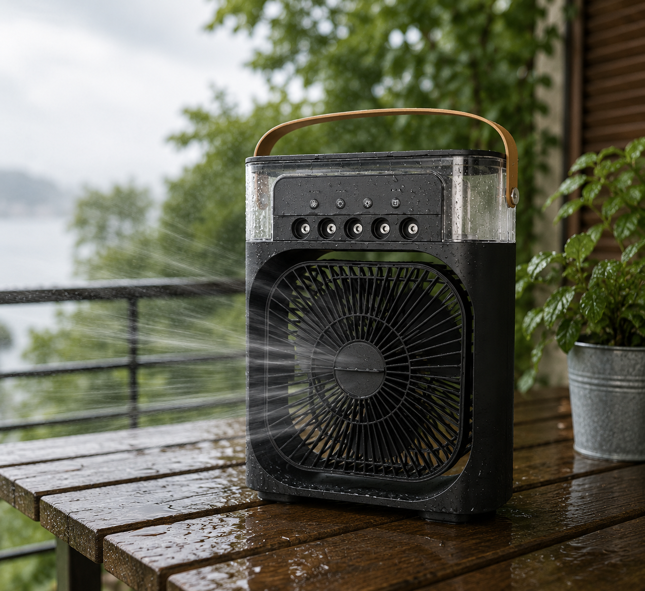 Ventilateur Brumisateur Portable Rechargeable avec LED
