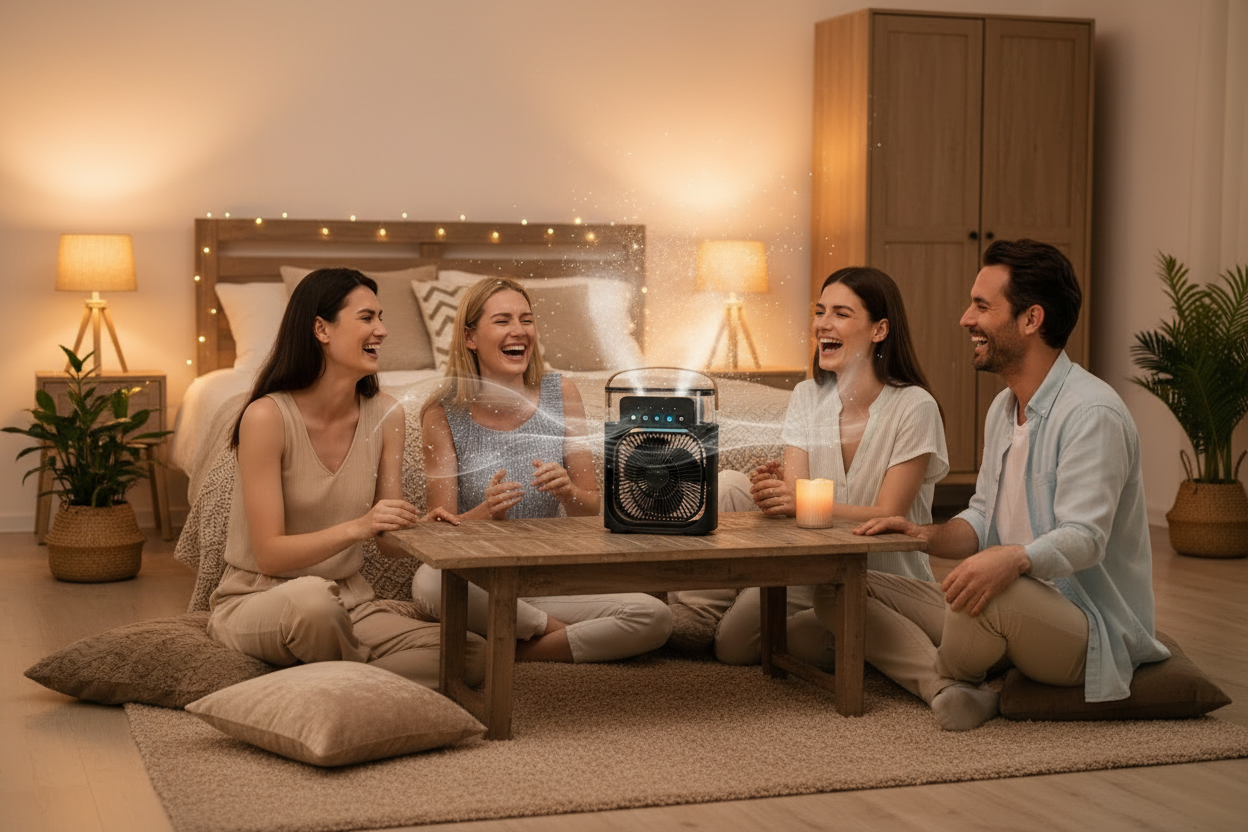 Ventilateur avec fond chambre cosy